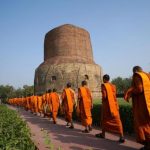 Pilgrimage buddhist buddhists buddhism monk mahabodhi temple bodh gaya tricycle
